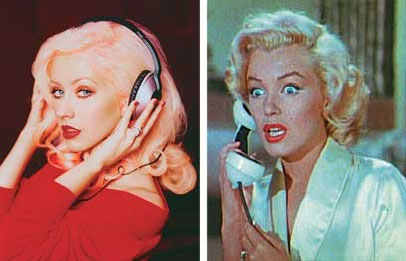 Christina Aguilera and Marilyn Monroe